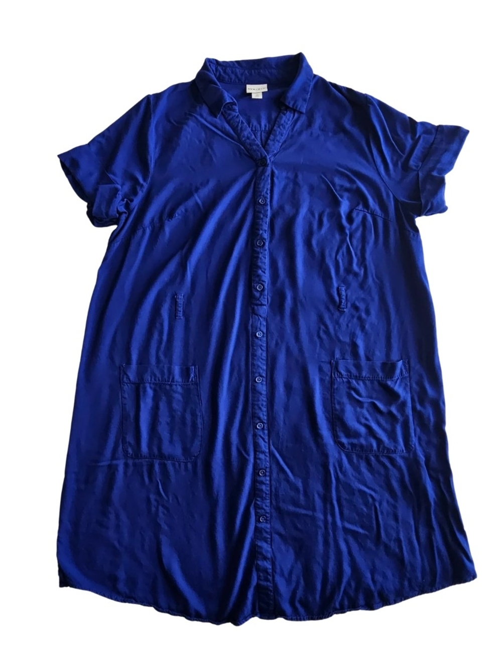 Ava & Viv Women's Plus Size 2X Button-Front Midi Dress